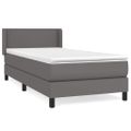 vidaXL Boxspring posteľ s matracom sivá 100x200 cm umelá koža