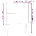 vidaXL Čelo postele s LED tmavozelené 83x16x118/128 cm zamat
