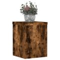 vidaXL Stojany na rastliny 2 ks dymový dub 15x15x20cm kompozitné drevo