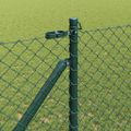 vidaXL Reťazová brána s hrotmi 10 x 1,2 m PVC potiahnutá oceľ Zelená