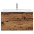 VidaXL drezová skrinka so vstavaným umývadlom a batériou Old Wood
