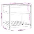 vidaXL Kvetináč s policou biely 82,5x82,5x81 cm masívna borovica
