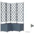 vidaXL Záhradný kvetináč 3 ks Svetlosivá 80 x 80 x 142 cm PP