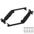 vidaXL Hinge na podporu viečka 2 ks Čierna 192 x 32 x 50 mm Oceľ