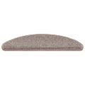 vidaXL Schodové rohože 15 ks 56x17x3 cm tmavobéžové polkruhové