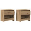 vidaXL Nočné skrinky 2 ks Dub Artisan 40x30x39 cm Drevo
