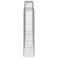 vidaXL Oblúkový gabionový kôš 6 ks 400x50x200/220cm pozinkované železo
