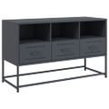 vidaXL TV skrinka antracitová 100,5x39x60,5 cm oceľ