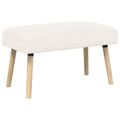 vidaXL lavička Jednofarebný Krémová 80 x 40 x 46 cm Bouclé