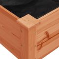 vidaXL Kvetináč s vložkou hnedý 203x53x76 cm jedľový masív