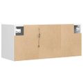 vidaXL TV nástenná skrinka s LED svetlami biela 80x31x35 cm