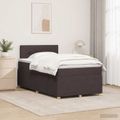 vidaXL Posteľ boxspring s matracom Tmavohnedá 120 x 190 cm Látka