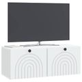 vidaXL Nástenná TV skrinka Biela 78,5 x 31 x 30 cm Kompozitné drevo