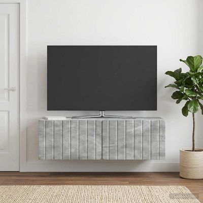 vidaXL Nástenná TV skrinka 98 x 31 x 30 cm Betónovo sivá