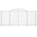 vidaXL Oblúkové gabionové koše 17 ks 300x50x120/140 cm pozink. železo