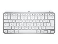 Klávesnica - podsvietená - bezdrôtová - Bluetooth - QWERTZ - švajčiarska - bledosivá
