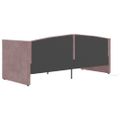 vidaXL Pohovka s matracom a USB ružová zamatová 90x200 cm