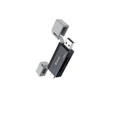 Čítačka kariet Devia 2v1 EL240 USB/USB-C 3.0 čierna