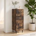 vidaXL Zásuvkový kabinet Dymový dub 33 x 34,5 x 89,5 cm