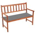 vidaXL Záhradná lavička s podložkou 120 cm, akáciový masív