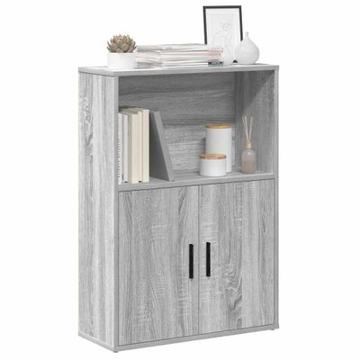 vidaXL Knižnica sivá sonoma 60x24x85 cm kompozitné drevo