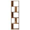 vidaXL Knižnica 5 políc staré drevo 45x23,5x162,5 cm kompozitné drevo