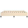 vidaXL Posteľný rám s boxspringom krémová 200x200 cm látka