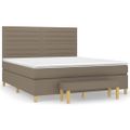 vidaXL Posteľný rám boxspring s matracom sivohned 160x200 cm látka