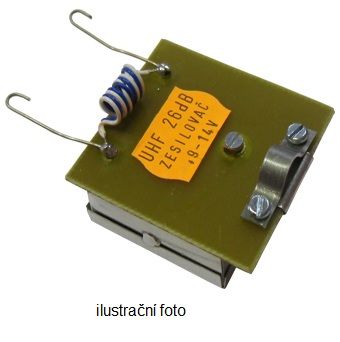 OEM anténny predzosilňovač 2 kanálový 26 dB (K46 + 59) - F kon.