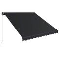 vidaXL Ručne zaťahovacia markíza s LED antracitová 300x250 cm