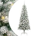 vidaXL Umelý Sklápací Vianočný Stromček 300 LED Zelená a biela 180 cm