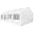 vidaXL Záhradný párty stan, biely 8x4 m