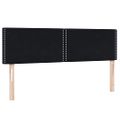 vidaXL Posteľný rám boxsping s matracom Čierna 160x220 cm zamat