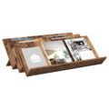 vidaXL Regál na časopisy s poličkou Staré drevo 90 x 53 x 28,5 cm