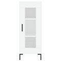 vidaXL Komoda biela 34,5x34x90 cm spracované drevo