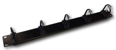19'' vyväzovací panel 1U 5x plast oko 3x3cm čierny