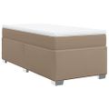 vidaXL Boxspring posteľ s matracom kapučínová 90x190 cm umelá koža