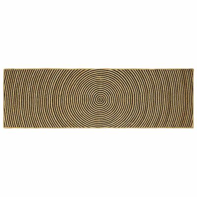 vidaXL Kusové koberce Čierna 80 x 250 cm Juta