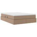 vidaXL Postel s úložným prostorem a matrací Kapučínová 140 x 190 cm