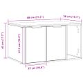 vidaXL Uzavretý box na stelivo dub artisan 80x50x45cm kompozitné drevo