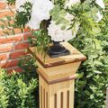 vidaXL Štvorcový stĺpový stojan na rastliny bledé drevo 17x17x66 cm MDF