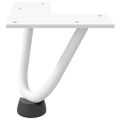 vidaXL Nohy do vlasov pre konferenčný stolík 4 ks, biele 10 cm, masívna oceľ