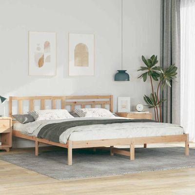 vidaXL Rám postele Hnedá 180 x 200 cm Masívne borovicové drevo