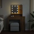 vidaXL toaletný stolík s LED Artisan Dub 86,5x35x136 cm