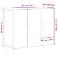 vidaXL Servírovacia skriňa Čierny dub 90 x 34 x 80 cm Kompozitné drevo