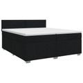 vidaXL Posteľ boxspring s matracom Čierna 200 x 200 cm Látka