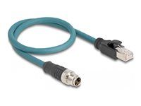 M12 adaptér kábla X-coded 8 pin samec na