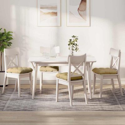 vidaXL Vankúše na sedenie 4 pcs Šedá zelená 45 x 45 cm