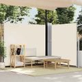 vidaXL Zaťahovacia bočná markíza na terasu 170x1200 cm, krémová