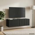 vidaXL Nástenná TV skrinka 98 x 41 x 30 cm Čierna Kompozitné drevo